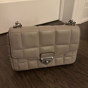 Michael Kors Gray Quilted Shoulder Bag